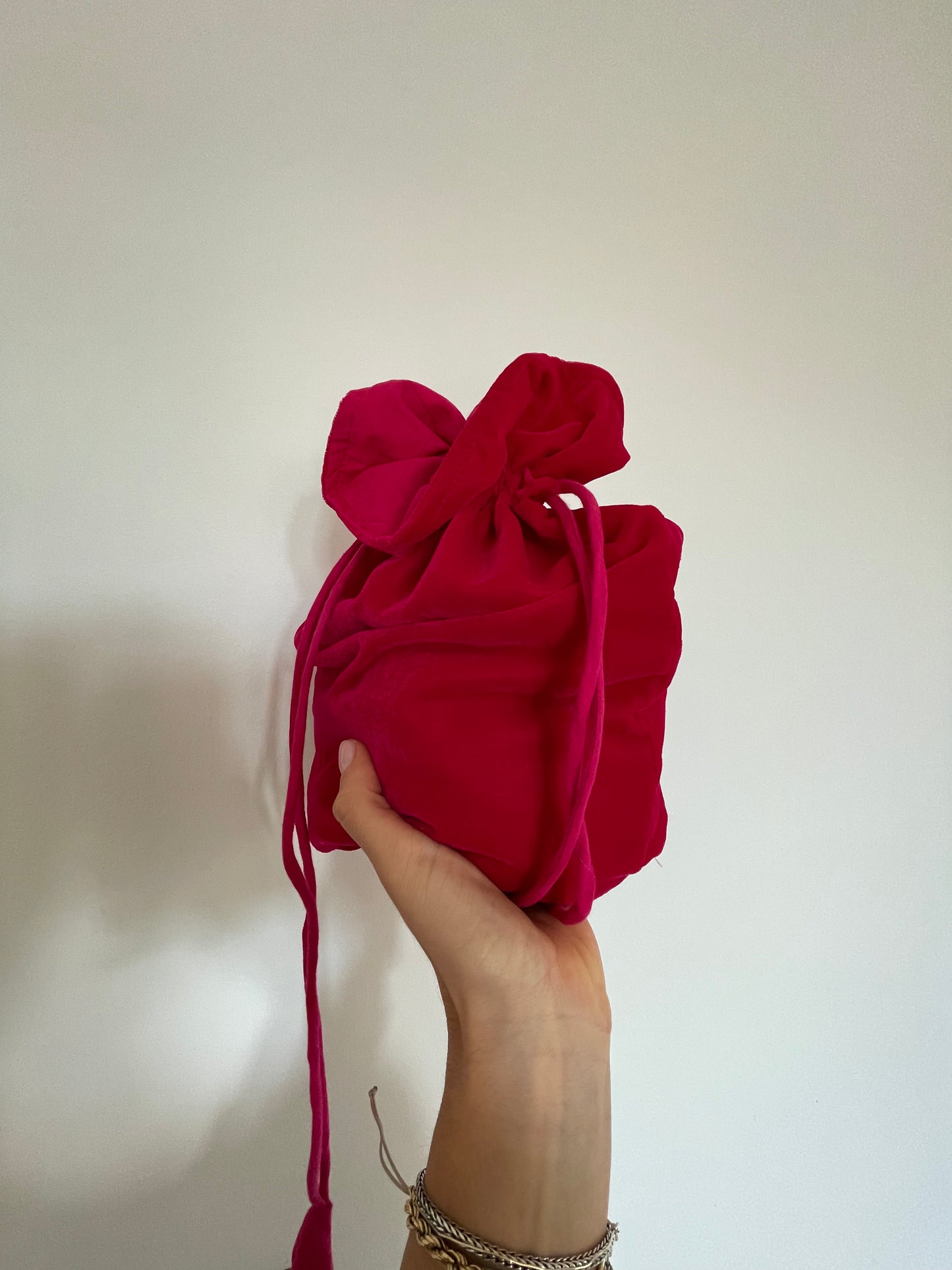 Beauty pochette in cotone a righe