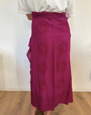 Pareo mare stampato a mano, fantasia Ibiza