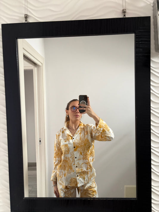 Pigiama 100% puro cotone fantasia floreale, made in Jaipur