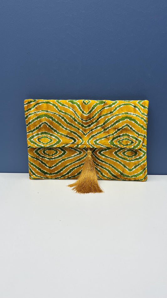 Borsa a mano in velluto Ikat, made in Uzbekistan