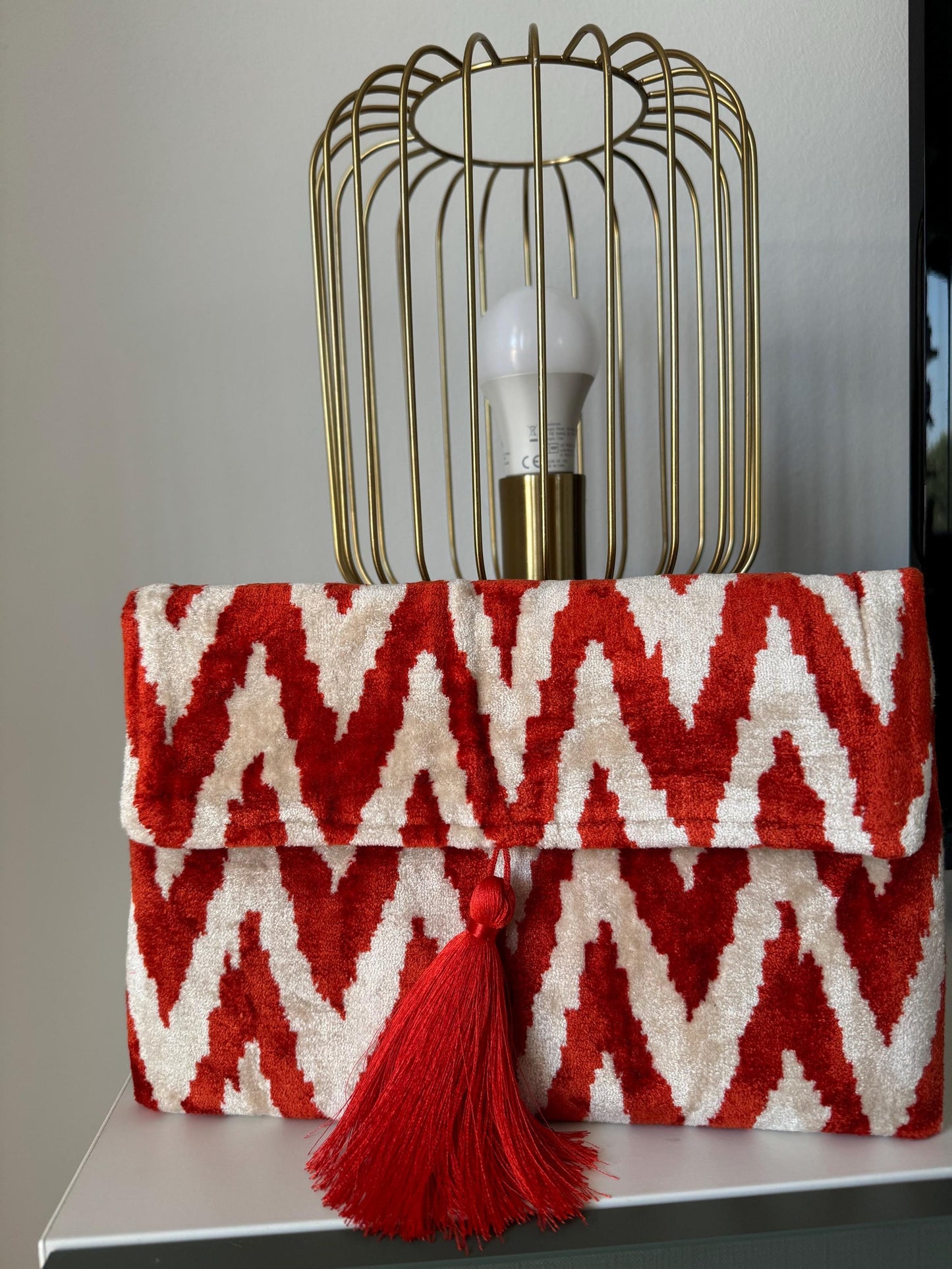 Borsa a mano in velluto Ikat, made in Uzbekistan