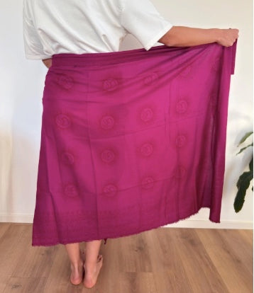 Pareo mare stampato a mano, fantasia Ibiza