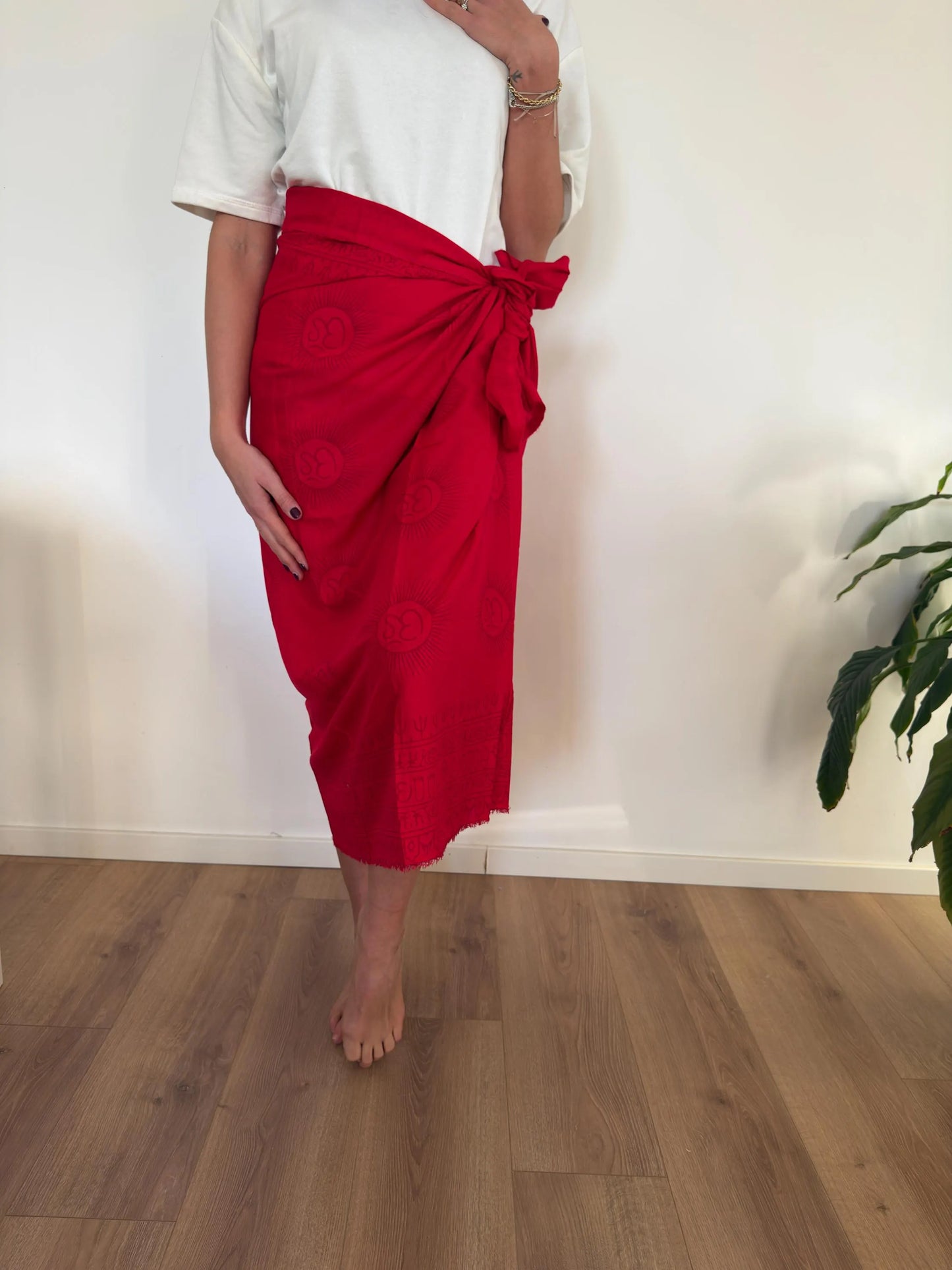 Pareo mare stampato a mano, fantasia Ibiza