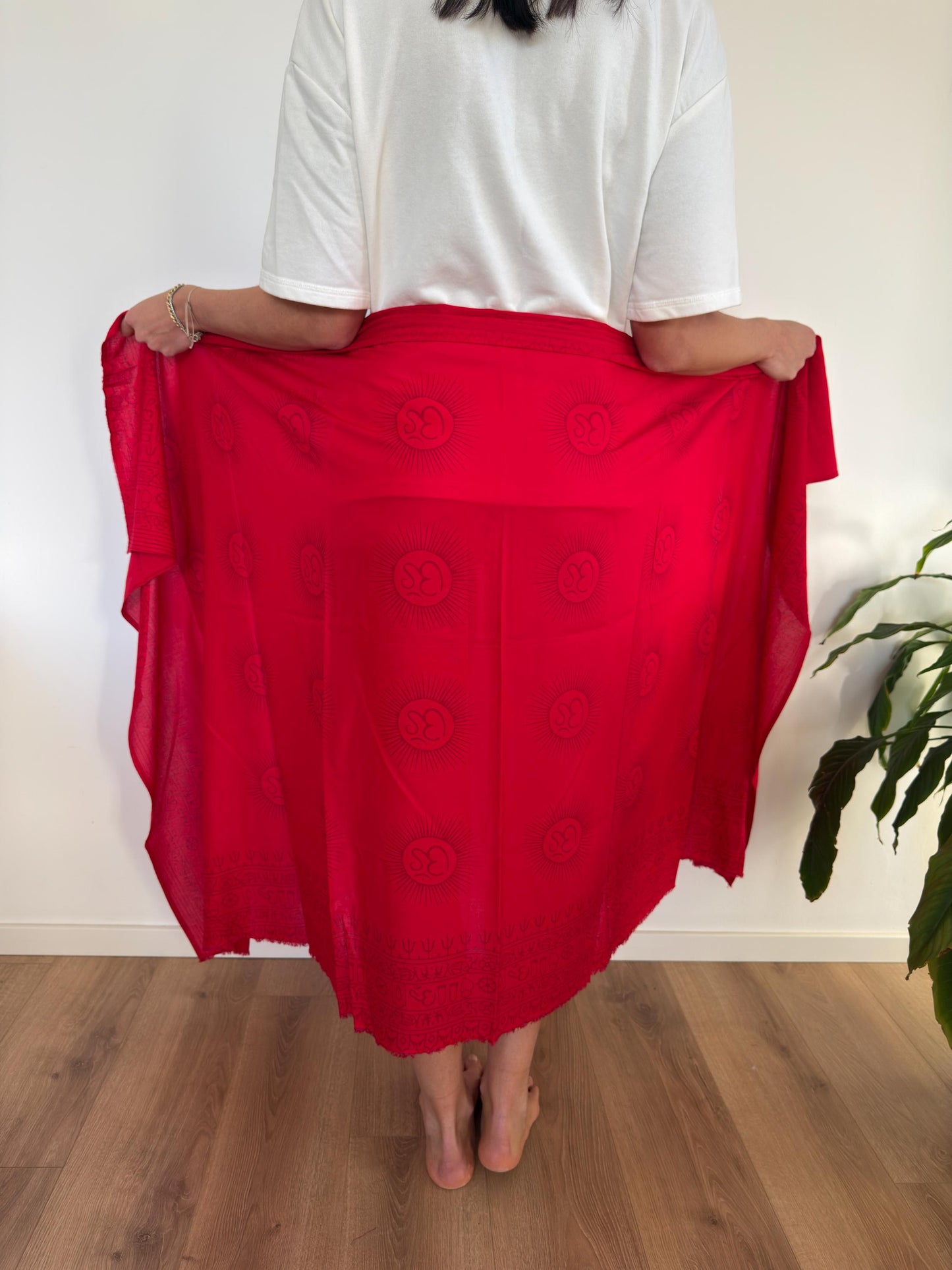 Pareo mare stampato a mano, fantasia Ibiza