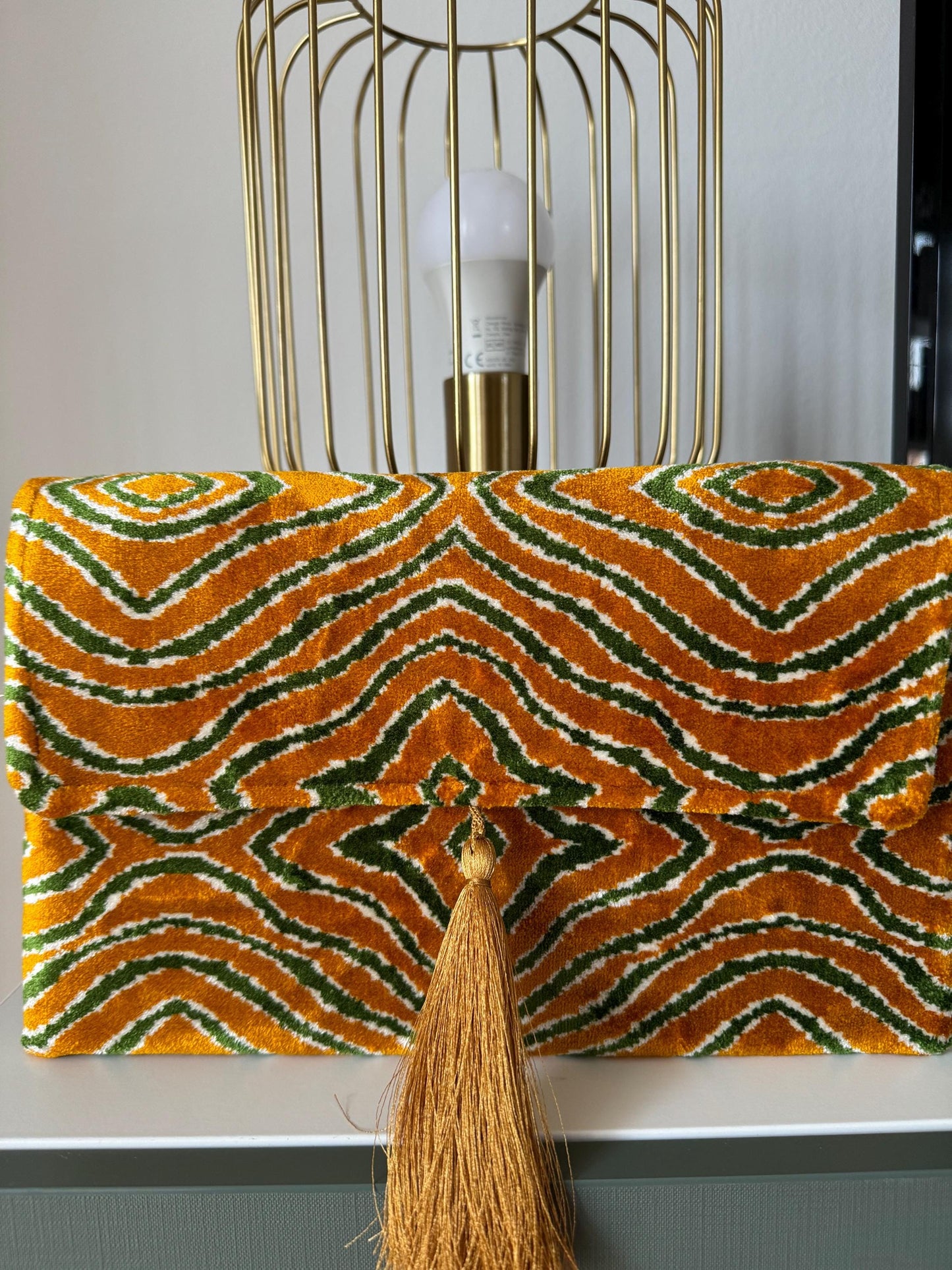 Borsa a mano in velluto Ikat, made in Uzbekistan