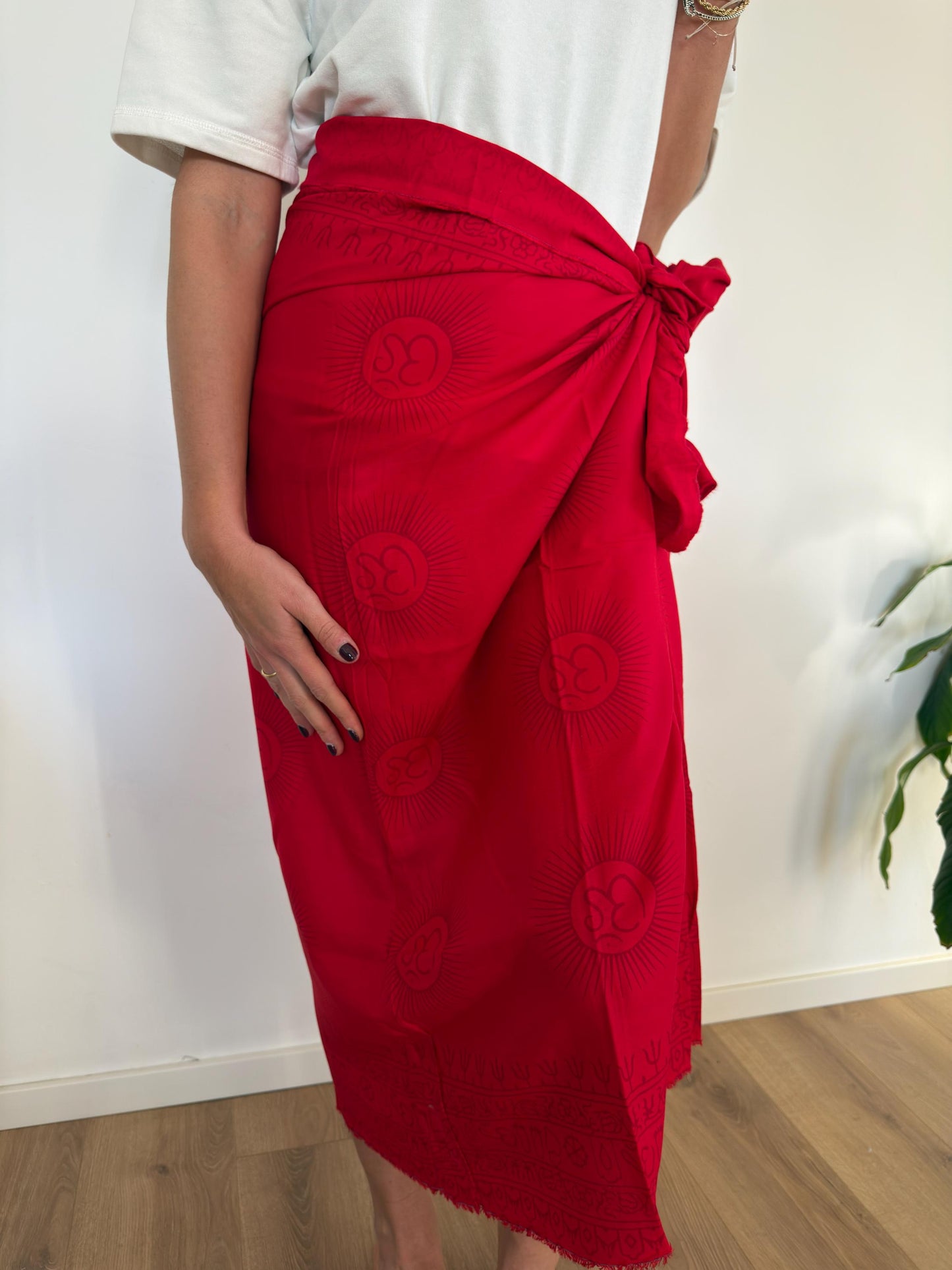 Pareo mare stampato a mano, fantasia Ibiza