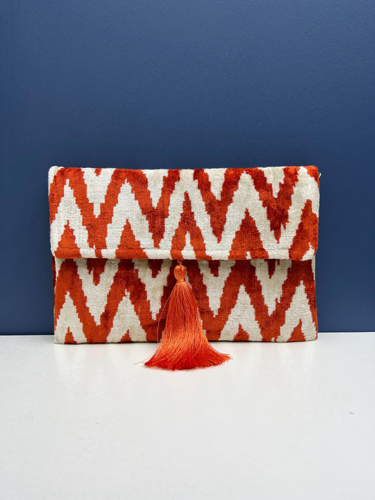 Borsa a mano in velluto Ikat, made in Uzbekistan