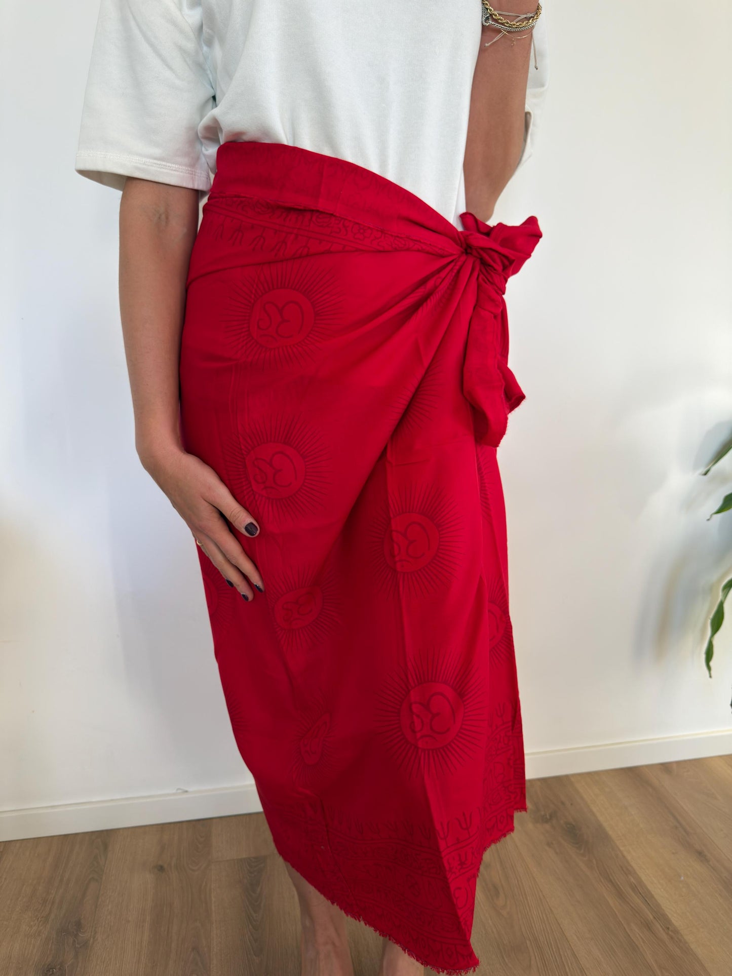 Pareo mare stampato a mano, fantasia Ibiza