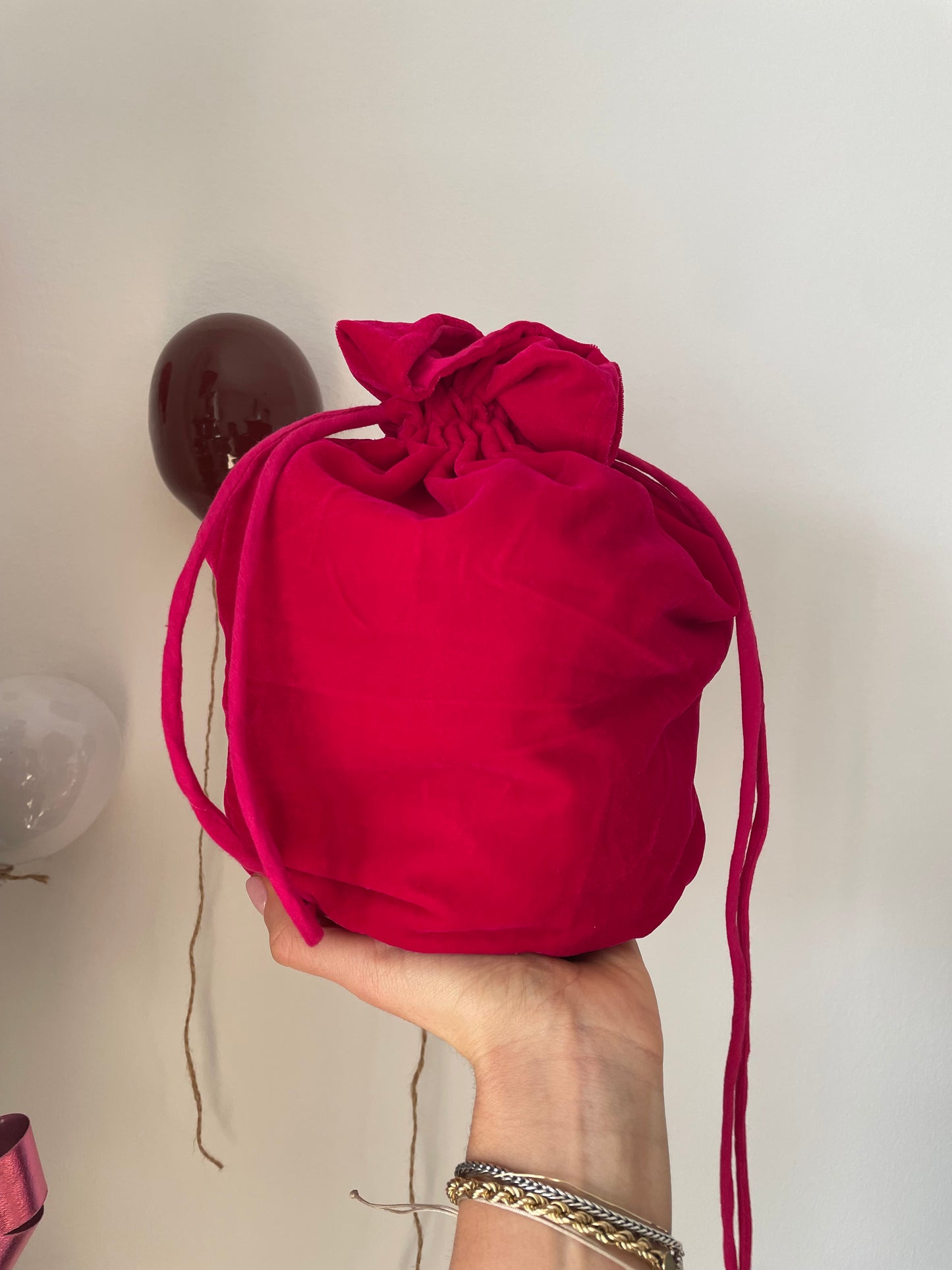 Beauty pochette in cotone a righe