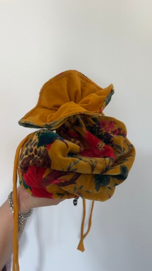 Beauty pochette in velluto fantasia floreale