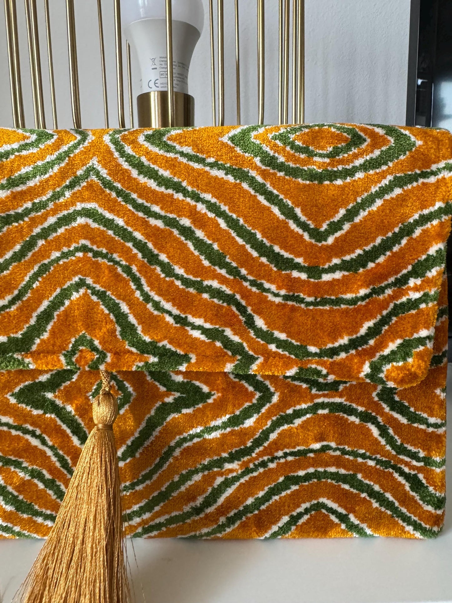 Borsa a mano in velluto Ikat, made in Uzbekistan