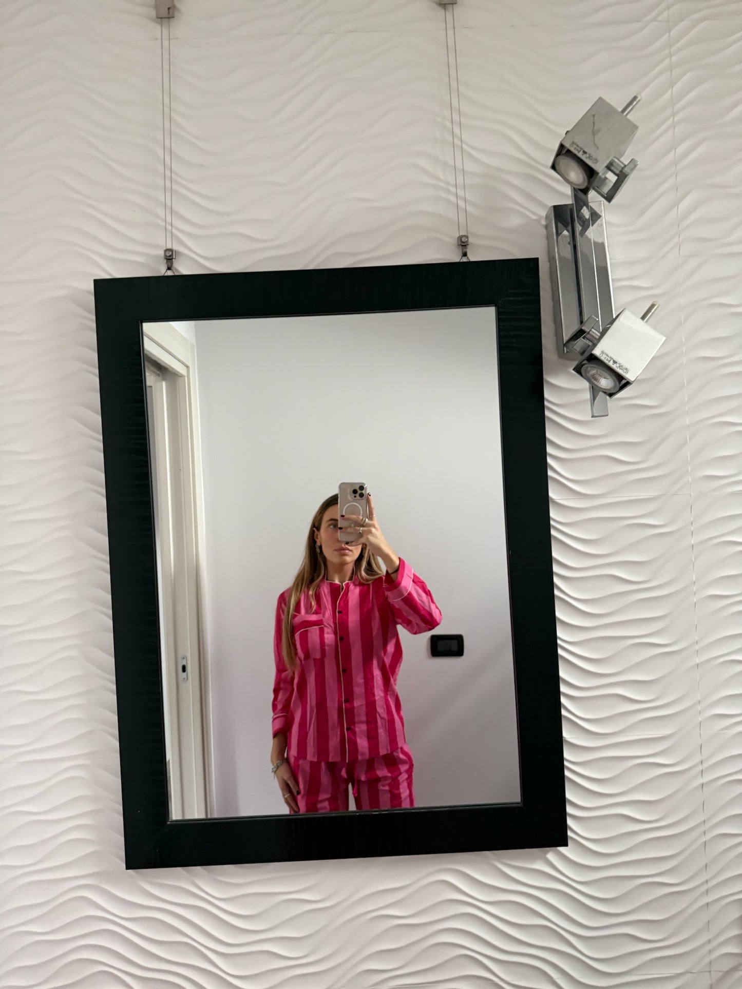 Pigiama 100% puro cotone organico a righe, made in Jaipur