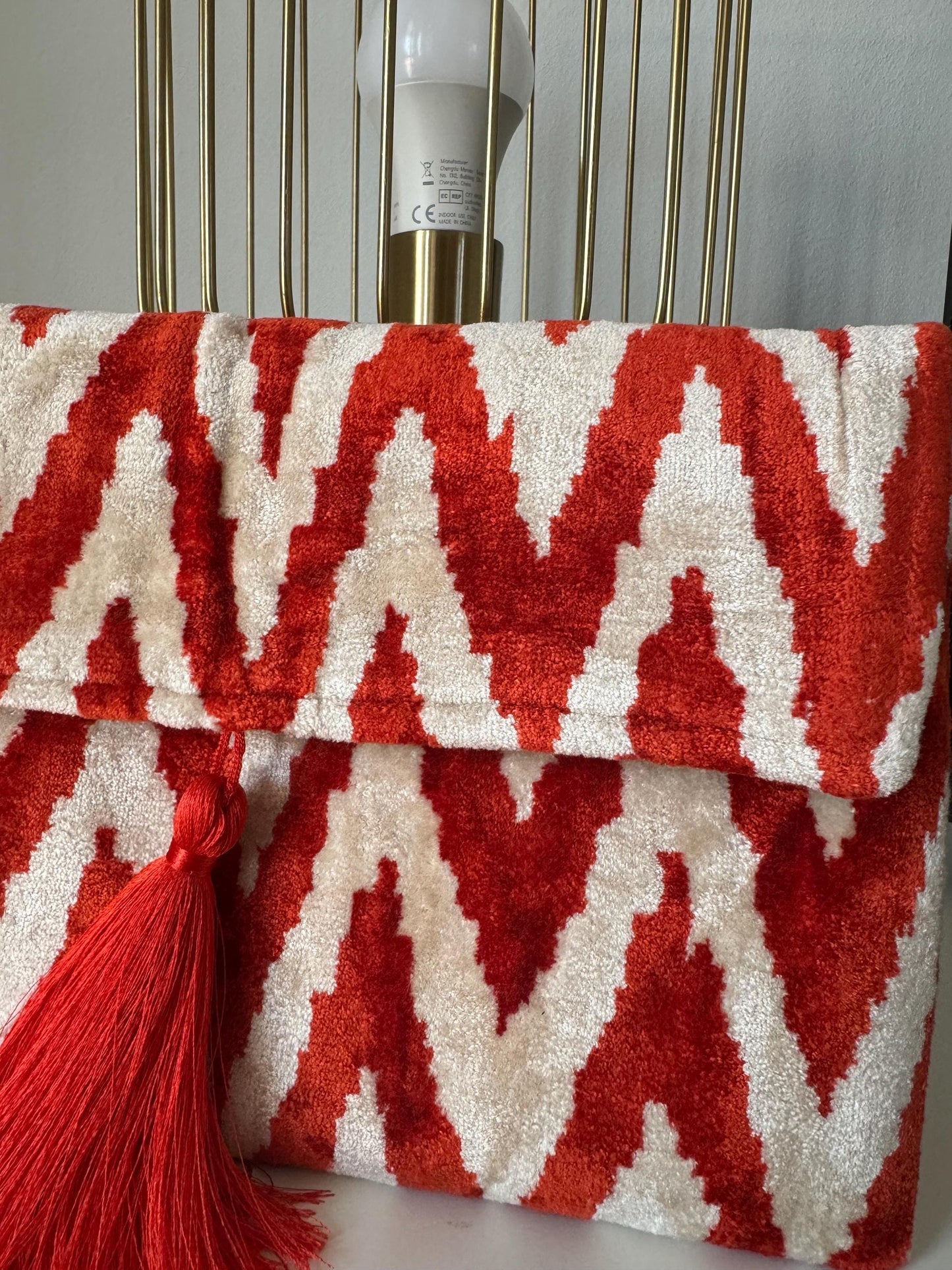 Borsa a mano in velluto Ikat, made in Uzbekistan